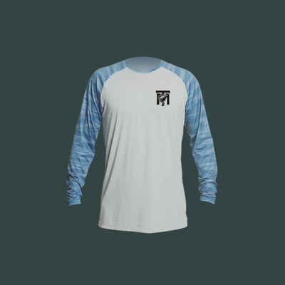 REMIX RAGLAN TECH LS - ALLOY / AZUL CAMO
