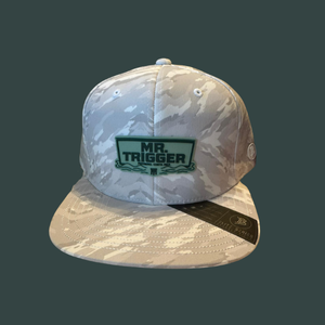 Mr. Triggerfish Flat Attic “Transom” Logo Snapback – Grey Camo